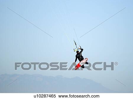 Male kiteboarding View Large Photo Image Stock Photography - Male kiteboarding. Fotosearch