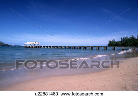 Pier at Hanalei Bay Princeville Kauai Hawaii USA View Large Photo Image Stock Image - Pier at Hanalei Bay Princeville Kauai Hawaii USA. Fotosearch