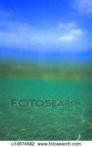 Stock Image - sky and under water. Fotosearch