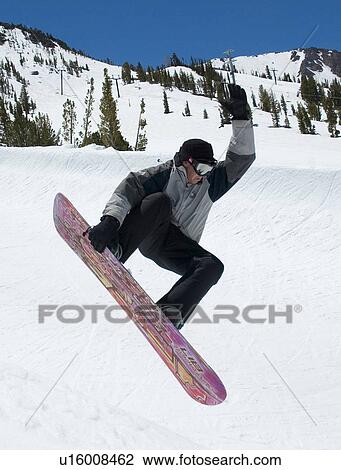 Stock Image - Snowboarding. Fotosearch