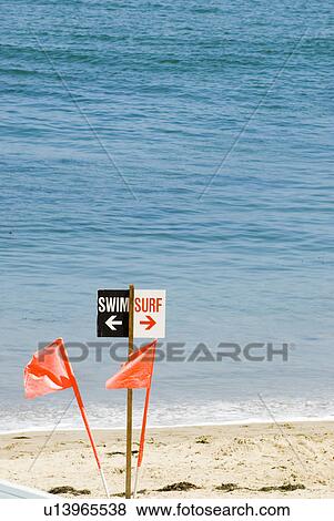 Surf and Swim sign View Large Photo Image Stock Photo - Surf and Swim sign. Fotosearch