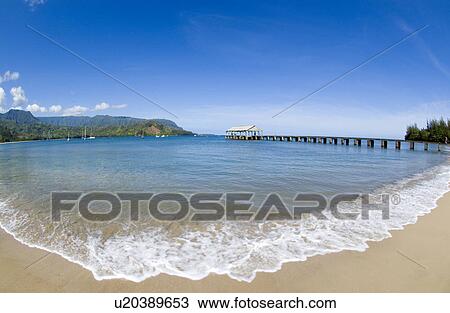 The beach at Hanalei Bay Princeville Kauai Hawaii USA View Large Photo Image Stock Image - The beach at Hanalei Bay Princeville Kauai Hawaii USA. Fotosearch