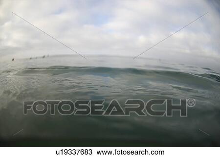 Stock Image - The ocean and clouds. Fotosearch