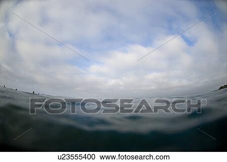 Stock Image - The ocean and clouds. Fotosearch
