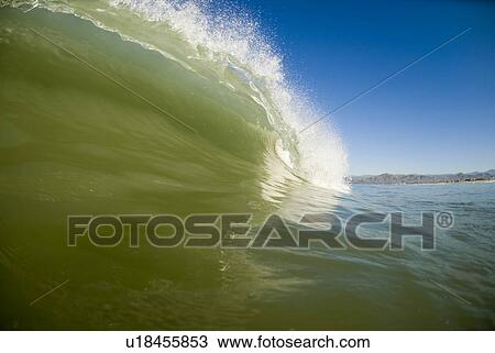 Waves breaking in the ocean View Large Photo Image Stock Image - Waves breaking in the ocean. Fotosearch