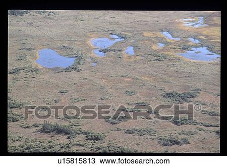 Stock Image - Aerial view of lakes. Fotosearch