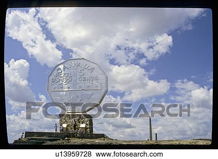Stock Photo - Canada coin monument . Fotosearch