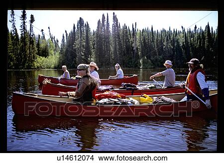 Canoeing as a group View Large Photo Image Picture - Canoeing as a group. Fotosearch