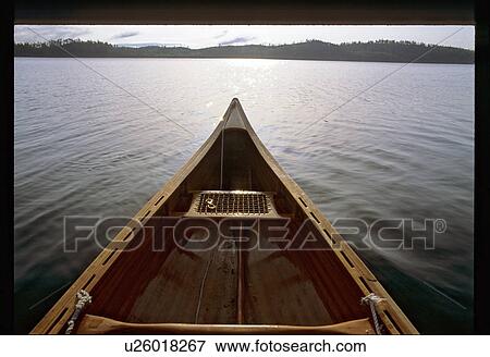 Stock Photo - Canoeing on the lake. Fotosearch