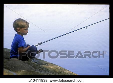 Little boy fishing. View Large Photo Image Stock Photo - Little boy fishing.. Fotosearch