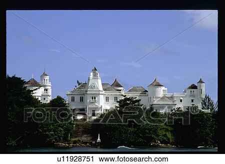 Stock Image - Mansion on the shore. Fotosearch