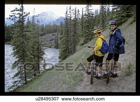 Stock Photo - Mountain biking . Fotosearch