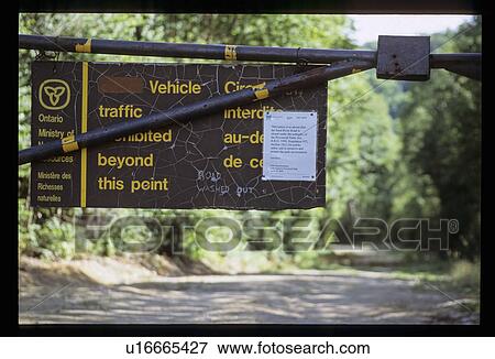 Park warning sign View Large Photo Image Stock Photo - Park warning sign. Fotosearch