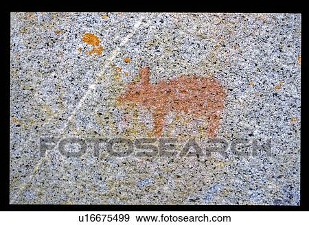 Stock Photo - Rabbit cave drawing. Fotosearch