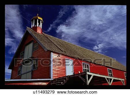 Stock Photo - Red barn. Fotosearch