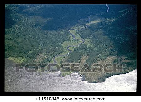 Stock Photograph - River from above. Fotosearch