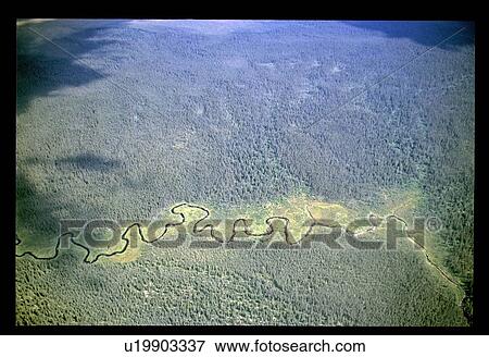 Stock Photo - River from the sky. Fotosearch