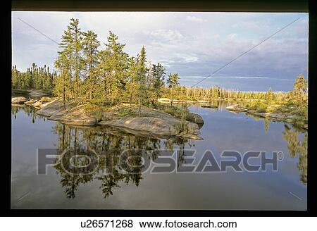 Stock Photo - Rocky lake. Fotosearch