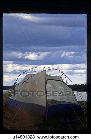 Tent by the water View Large Photo Image Stock Photo - Tent by the water. Fotosearch