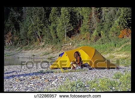 Tent camping View Large Photo Image Stock Photo - Tent camping. Fotosearch