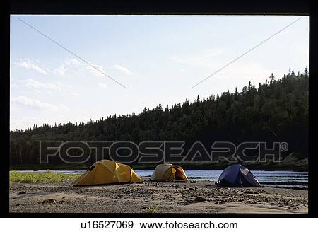 Tents on the beach View Large Photo Image Stock Photo - Tents on the beach. Fotosearch