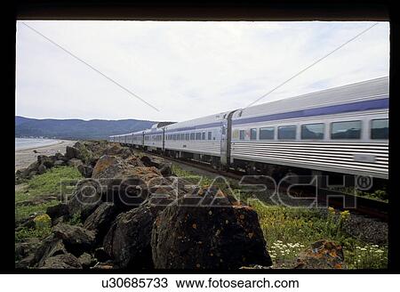 Train on the coast View Large Photo Image Stock Image - Train on the coast. Fotosearch