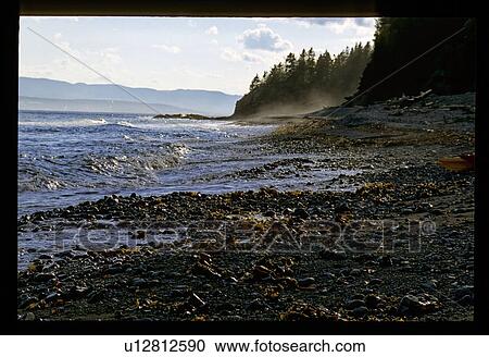 Stock Image - Waves on a coast. Fotosearch