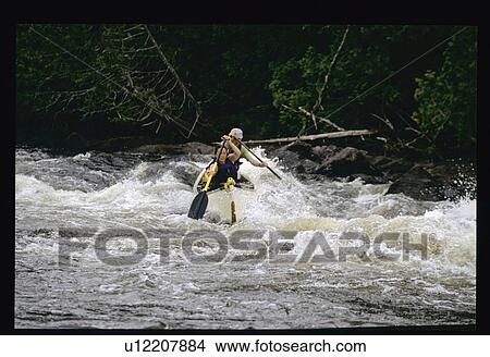 Picture - White water rafting . Fotosearch