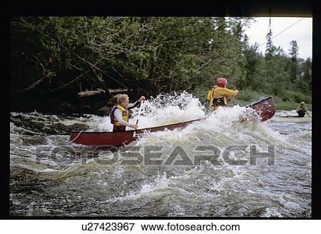 Stock Photo - White water rafting . Fotosearch