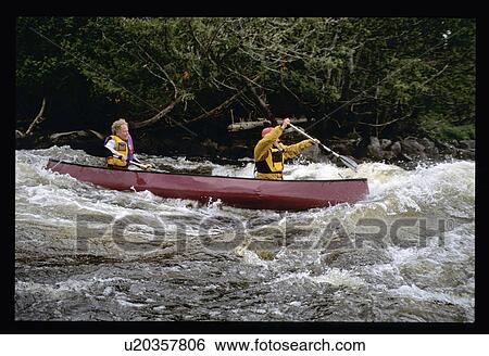 Stock Photograph - White water rafting. Fotosearch