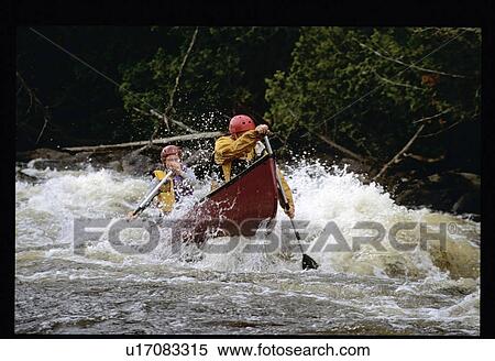 Stock Photography - White water rafting. Fotosearch