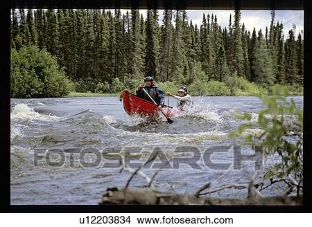 Picture - Whitewater rafting. Fotosearch
