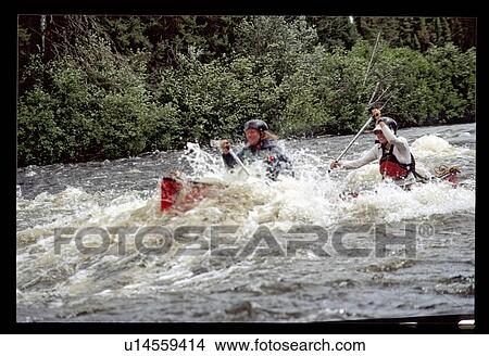 Picture - Whitewater rafting. Fotosearch
