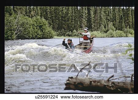 Picture - Whitewater rafting. Fotosearch