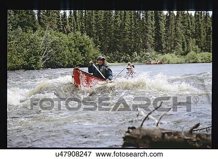 Stock Photo - Whitewater rafting. Fotosearch