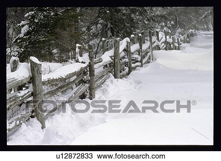 Winter fence View Large Photo Image Stock Image - Winter fence . Fotosearch