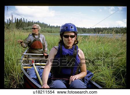 Women canoeing  View Large Photo Image Picture - Women canoeing . Fotosearch