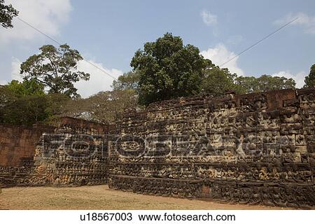 Angkor Thom Ruins View Large Photo Image Stock Image - Angkor Thom Ruins. Fotosearch