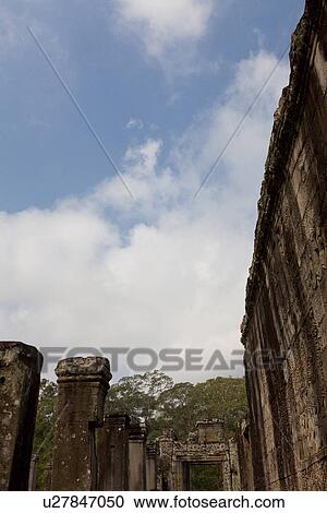 Angkor Thom Ruins View Large Photo Image Stock Image - Angkor Thom Ruins. Fotosearch