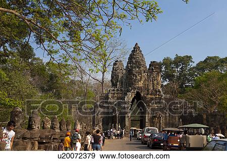 Stock Photo - Angkor Thom South Gate. Fotosearch