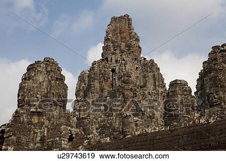 Angkor Thom Statues View Large Photo Image Stock Photo - Angkor Thom Statues. Fotosearch