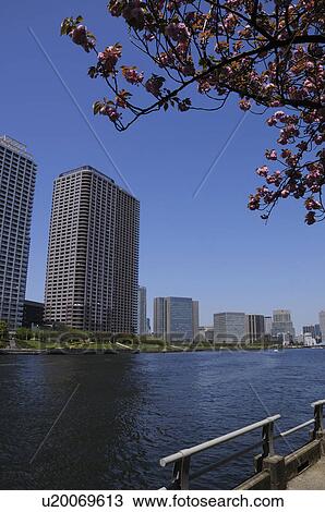 Apartment Blocks at Sumida River View Large Photo Image Stock Image - Apartment Blocks at Sumida River. Fotosearch