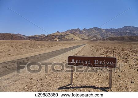 Stock Image - Artist Drive in Death Valley. Fotosearch