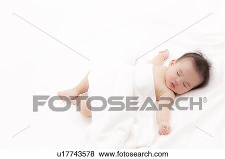 Stock Photo - Baby Boy Sleeping. Fotosearch