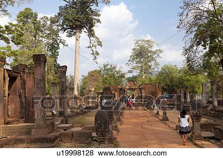 Banteay Srei Temple View Large Photo Image Stock Photo - Banteay Srei Temple. Fotosearch