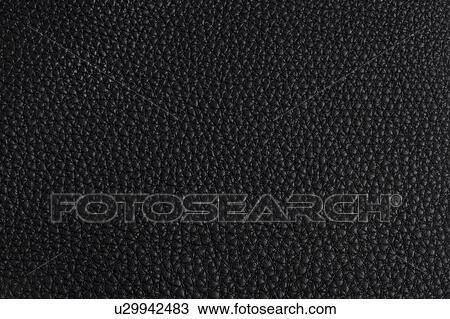 Stock Image - Black Leather. Fotosearch