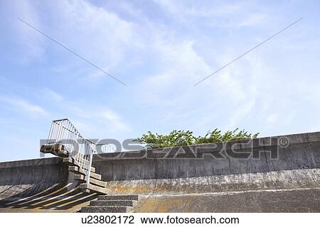 Blue Sky Over Breakwater View Large Photo Image Stock Image - Blue Sky Over Breakwater. Fotosearch