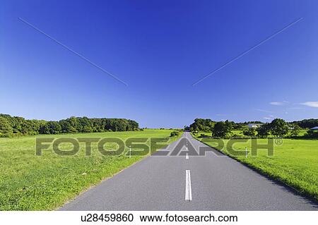 Blue Sky Over Rural Road View Large Photo Image Stock Image - Blue Sky Over Rural Road. Fotosearch