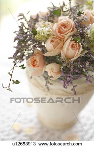 Bouquet with Pink Roses View Large Photo Image Stock Image - Bouquet with Pink Roses. Fotosearch