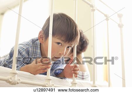 Boy in Bed View Large Photo Image Stock Image - Boy in Bed. Fotosearch